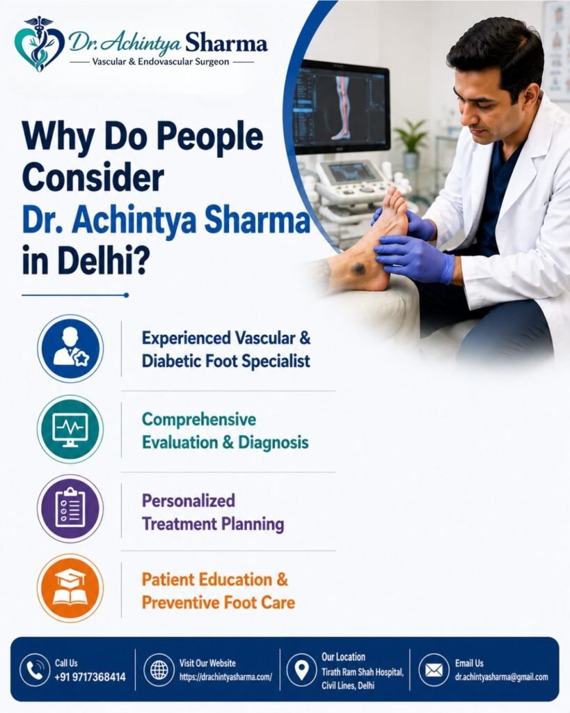 How Effective Is Foot Ulcer Treatment at Home for Diabetic Foot Ulcers in Delhi? 1 Dr.Achintya Sharma How Effective Is Foot Ulcer Treatment at Home for Diabetic Foot Ulcers in Delhi?