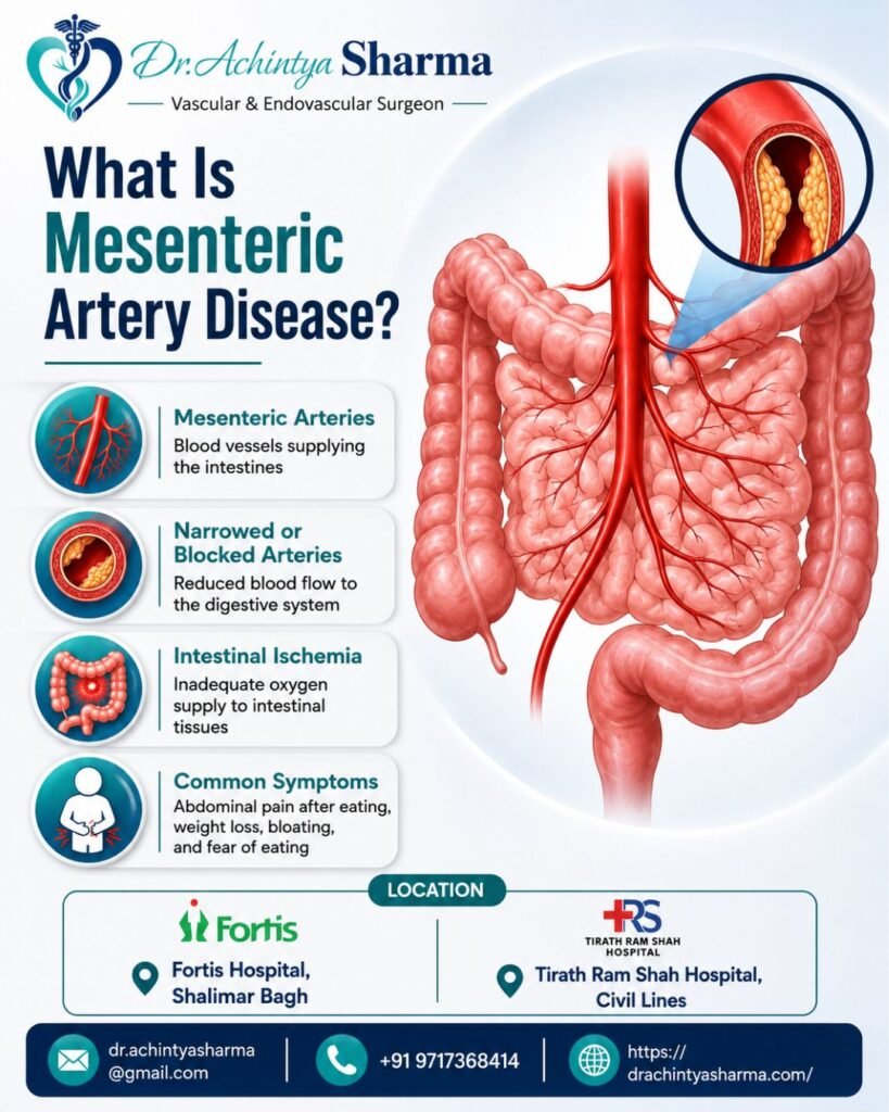 Dr.Achintya Sharma Early Signs of Mesenteric Artery Disease: Symptoms, Causes & When to See a Vascular Specialist