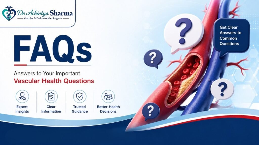 Vascular health FAQs answering common questions about vascular conditions and treatment